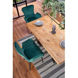 'MASSIVE Extendable Table 160-250x90x77 cm Light Oak/Black' 'MASSIVE Extendable Table 160-250x90x77 cm Light Oak/Black'