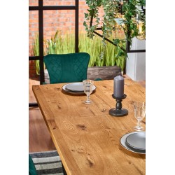 'MASSIVE Extendable Table 160-250x90x77 cm Light Oak/Black' 'MASSIVE Extendable Table 160-250x90x77 cm Light Oak/Black'