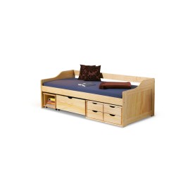 'MAXIMA 2 Solid Pine Wood Youth Bed'