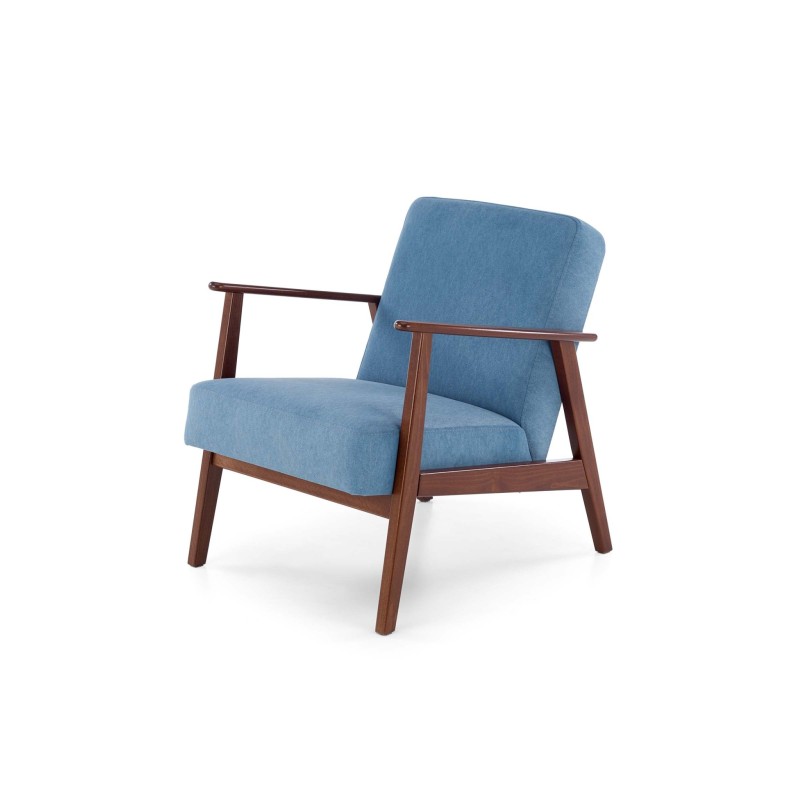 'MILANO 1S Armchair - Blue Castel 74 Upholstery' 'MILANO 1S Armchair - Blue Castel 74 Upholstery'