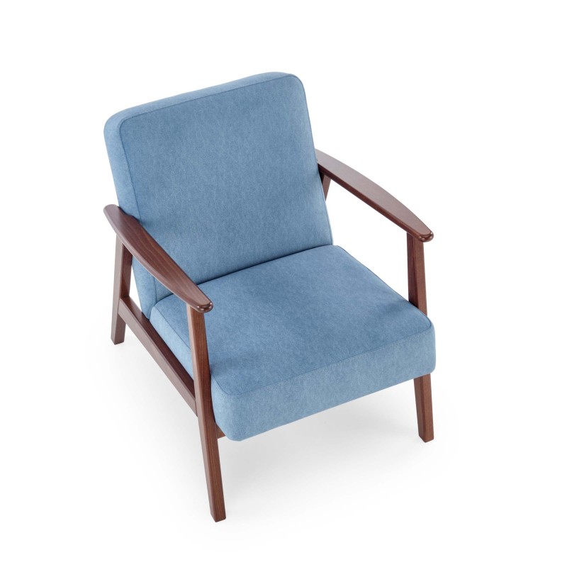 'MILANO 1S Armchair - Blue Castel 74 Upholstery' 'MILANO 1S Armchair - Blue Castel 74 Upholstery'