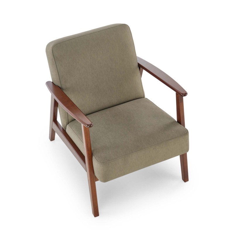 'MILANO 1S Armchair - Olive Upholstery Castel 39' 'MILANO 1S Armchair - Olive Upholstery Castel 39'
