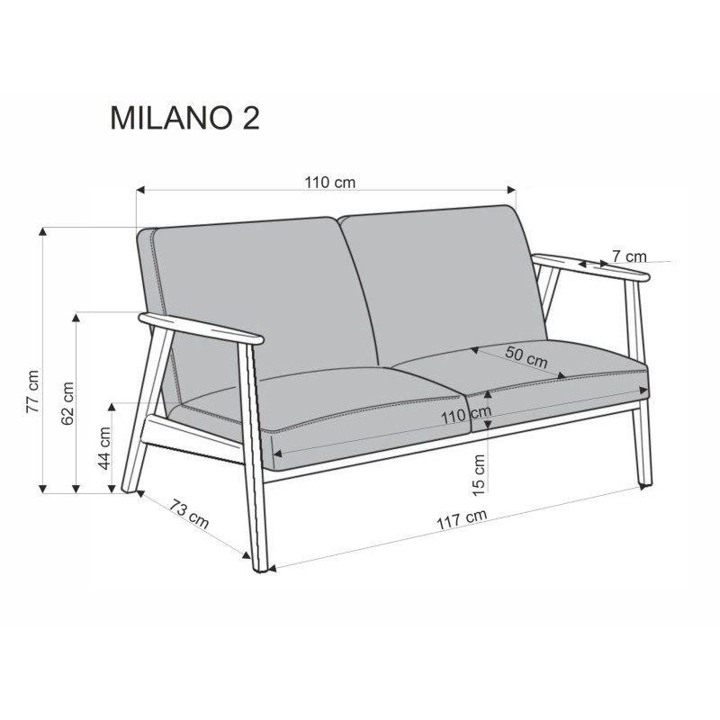 MILANO 2S sofa - niebieski tap. Castel 74 (1p 1szt) MILANO 2S sofa - niebieski tap. Castel 74 (1p 1szt)