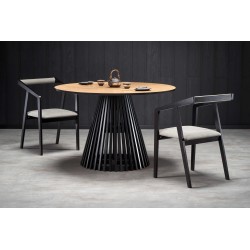 MIYAKI stół blat - dąb naturalny, noga - czarny (2p 1szt) MIYAKI stół blat - dąb naturalny, noga - czarny (2p 1szt)