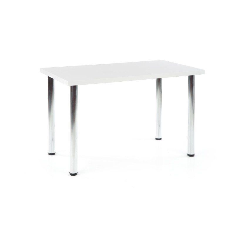 'MODEX 120 Table, Top Color - White, Legs - Chrome'