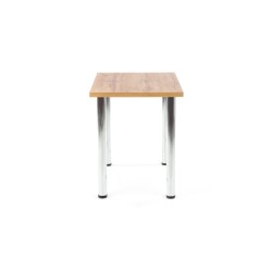 'MODEX 90 Table, Top Color - Wotan Oak, Legs - Chrome' 'MODEX 90 Table, Top Color - Wotan Oak, Legs - Chrome'
