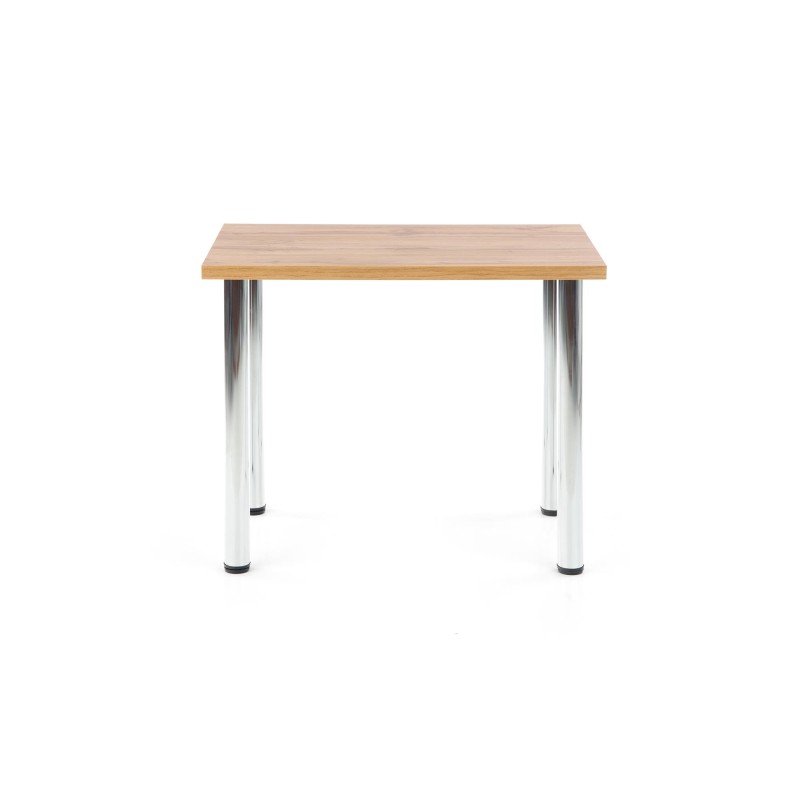 'MODEX 90 Table, Top Color - Wotan Oak, Legs - Chrome' 'MODEX 90 Table, Top Color - Wotan Oak, Legs - Chrome'