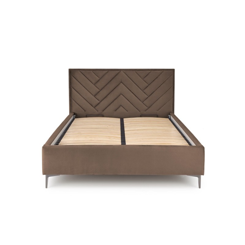 'MODULO W1 Bed 160 - Beige Headboard Upholstered in Monolith 09 Fabric' 'MODULO W1 Bed 160 - Beige Headboard Upholstered in Monolith 09 Fabric'