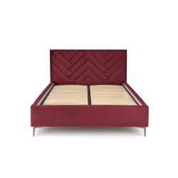 'MODULO W1 Bed 160 - Burgundy Headboard Monolith 59 Upholstery' 'MODULO W1 Bed 160 - Burgundy Headboard Monolith 59 Upholstery'