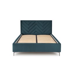 'MODULO W1 Bed 160 - Dark Green Headboard, Monolith 37 Upholstery' 'MODULO W1 Bed 160 - Dark Green Headboard, Monolith 37 Upholstery'