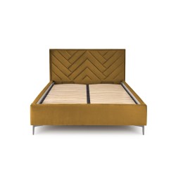 'MODULO W1 Bed 160 - Mustard Headboard Monolith 48 Upholstery' 'MODULO W1 Bed 160 - Mustard Headboard Monolith 48 Upholstery'