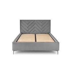'MODULO W1 Bed 160 - Ash Headboard Upholstered in Monolith 85 Fabric' 'MODULO W1 Bed 160 - Ash Headboard Upholstered in Monolith 85 Fabric'