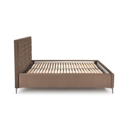 'MODULO W2 Bed 160 - Beige Headboard Upholstered in Monolith 09 Fabric' 'MODULO W2 Bed 160 - Beige Headboard Upholstered in Monolith 09 Fabric'