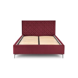 'MODULO W2 Bed 160 - Burgundy Headboard Monolith 59 Upholstery' 'MODULO W2 Bed 160 - Burgundy Headboard Monolith 59 Upholstery'
