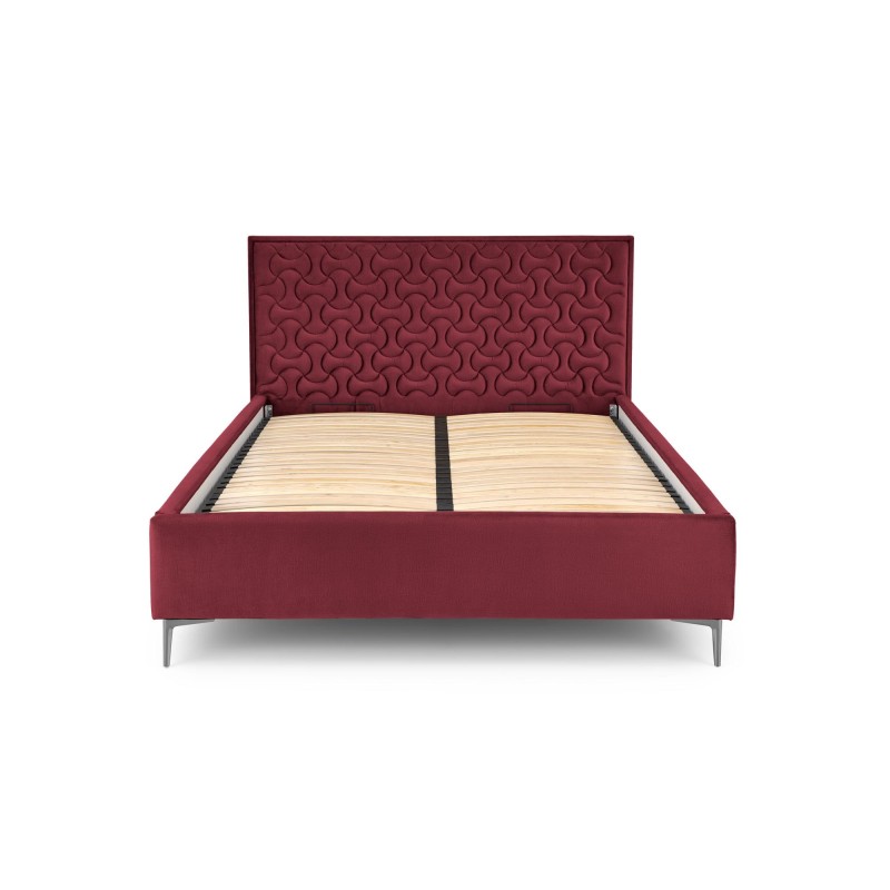 'MODULO W2 Bed 160 - Burgundy Headboard Monolith 59 Upholstery' 'MODULO W2 Bed 160 - Burgundy Headboard Monolith 59 Upholstery'