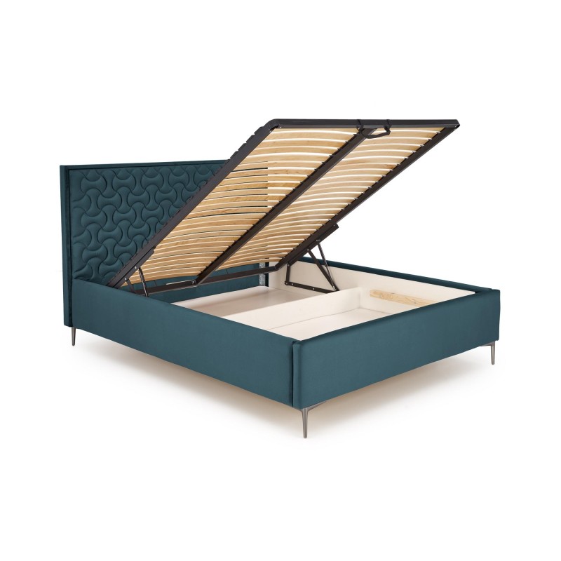 'MODULO W2 Bed 160 - Dark Green Headboard Monolith 37 Upholstery' 'MODULO W2 Bed 160 - Dark Green Headboard Monolith 37 Upholstery'