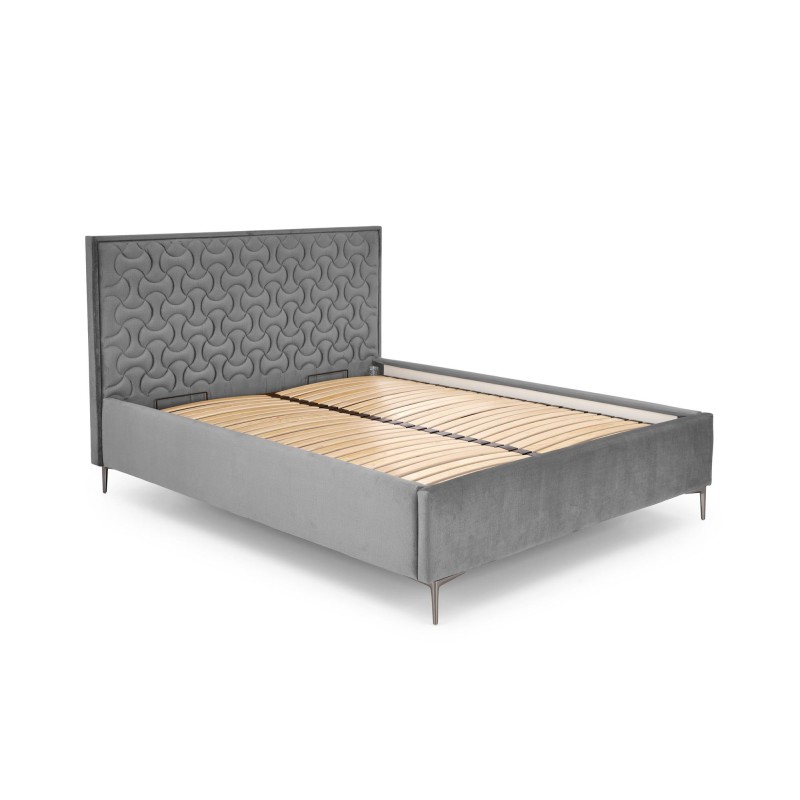 'MODULO W2 Bed 160 - Ash Headboard Upholstered in Monolith 85' 'MODULO W2 Bed 160 - Ash Headboard Upholstered in Monolith 85'