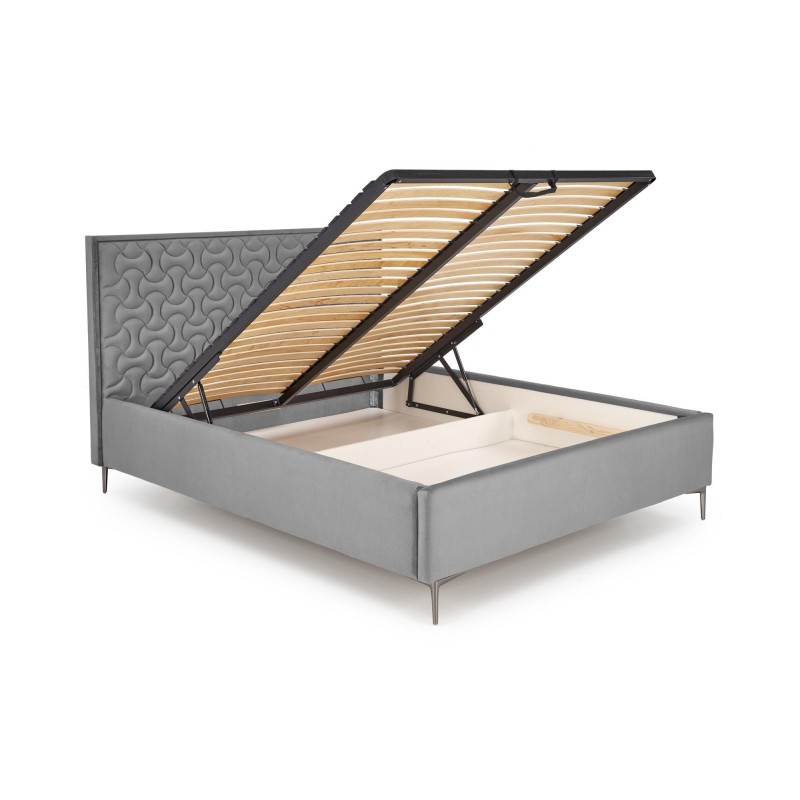 'MODULO W2 Bed 160 - Ash Headboard Upholstered in Monolith 85' 'MODULO W2 Bed 160 - Ash Headboard Upholstered in Monolith 85'