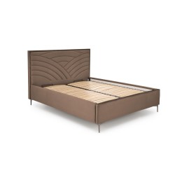 'MODULO W3 Bed 160 - Beige Headboard Upholstered in Monolith 09 Fabric' 'MODULO W3 Bed 160 - Beige Headboard Upholstered in Monolith 09 Fabric'