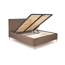 'MODULO W3 Bed 160 - Beige Headboard Upholstered in Monolith 09 Fabric' 'MODULO W3 Bed 160 - Beige Headboard Upholstered in Monolith 09 Fabric'