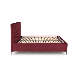 'MODULO W3 Bed 160 - Burgundy Headboard Monolith 59 Upholstery' 'MODULO W3 Bed 160 - Burgundy Headboard Monolith 59 Upholstery'