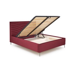 'MODULO W3 Bed 160 - Burgundy Headboard Monolith 59 Upholstery' 'MODULO W3 Bed 160 - Burgundy Headboard Monolith 59 Upholstery'