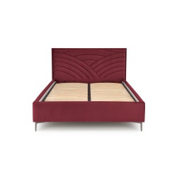 'MODULO W3 Bed 160 - Burgundy Headboard Monolith 59 Upholstery' 'MODULO W3 Bed 160 - Burgundy Headboard Monolith 59 Upholstery'