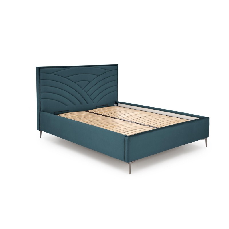 'MODULO W3 Bed 160 - Dark Green Headboard Monolith 37 Upholstery' 'MODULO W3 Bed 160 - Dark Green Headboard Monolith 37 Upholstery'
