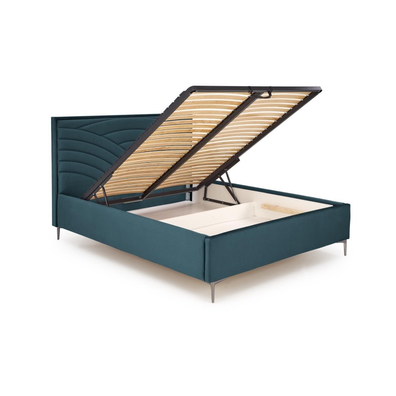 'MODULO W3 Bed 160 - Dark Green Headboard Monolith 37 Upholstery' 'MODULO W3 Bed 160 - Dark Green Headboard Monolith 37 Upholstery'
