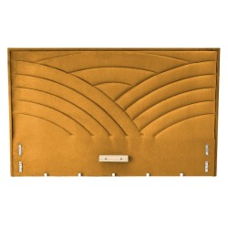 'MODULO W3 Bed 160 - Mustard Headboard Monolith 48 Upholstery'