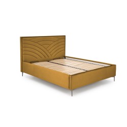 'MODULO W3 Bed 160 - Mustard Headboard Monolith 48 Upholstery' 'MODULO W3 Bed 160 - Mustard Headboard Monolith 48 Upholstery'
