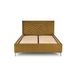 'MODULO W3 Bed 160 - Mustard Headboard Monolith 48 Upholstery' 'MODULO W3 Bed 160 - Mustard Headboard Monolith 48 Upholstery'