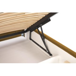 'MODULO W3 Bed 160 - Mustard Headboard Monolith 48 Upholstery' 'MODULO W3 Bed 160 - Mustard Headboard Monolith 48 Upholstery'