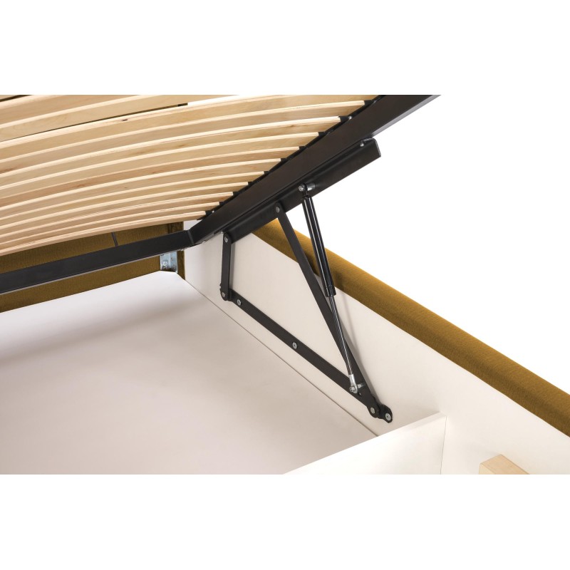 'MODULO W3 Bed 160 - Mustard Headboard Monolith 48 Upholstery' 'MODULO W3 Bed 160 - Mustard Headboard Monolith 48 Upholstery'