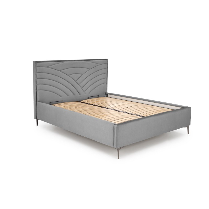 'MODULO W3 Bed 160 - Ash Headboard Upholstered in Monolith 85' 'MODULO W3 Bed 160 - Ash Headboard Upholstered in Monolith 85'