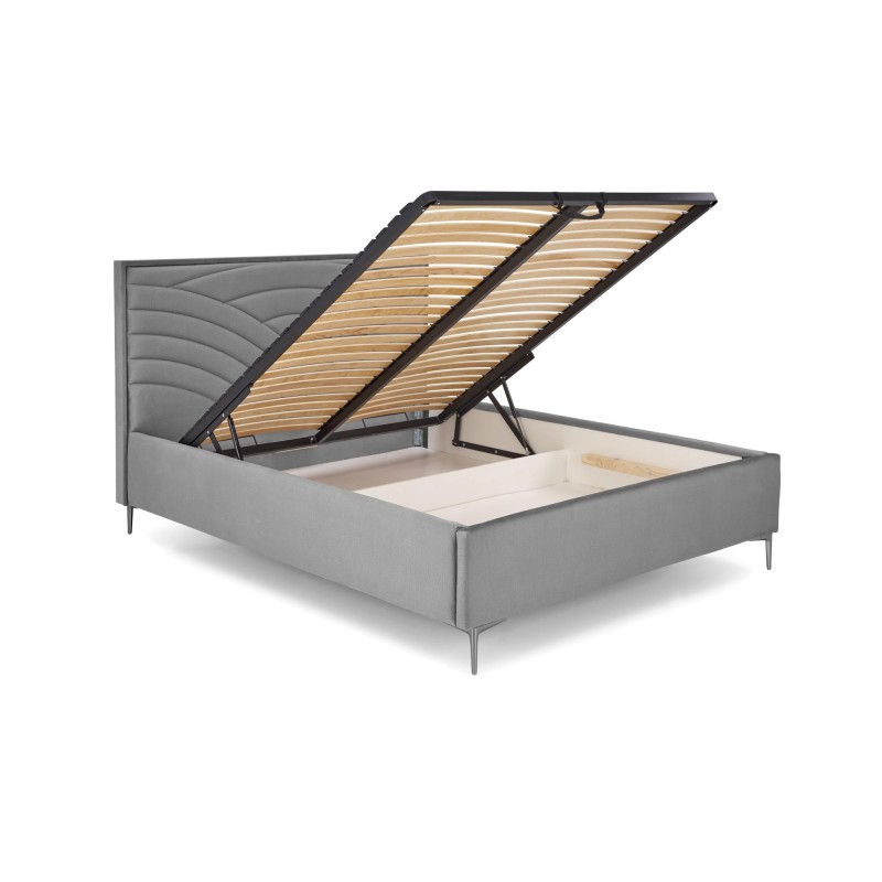 'MODULO W3 Bed 160 - Ash Headboard Upholstered in Monolith 85' 'MODULO W3 Bed 160 - Ash Headboard Upholstered in Monolith 85'
