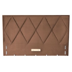 'MODULO W4 Bed 160 - Beige Headboard Upholstered in Monolith 09 Fabric'