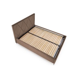 'MODULO W4 Bed 160 - Beige Headboard Upholstered in Monolith 09 Fabric' 'MODULO W4 Bed 160 - Beige Headboard Upholstered in Monolith 09 Fabric'