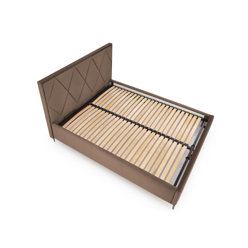 'MODULO W4 Bed 160 - Beige Headboard Upholstered in Monolith 09 Fabric' 'MODULO W4 Bed 160 - Beige Headboard Upholstered in Monolith 09 Fabric'