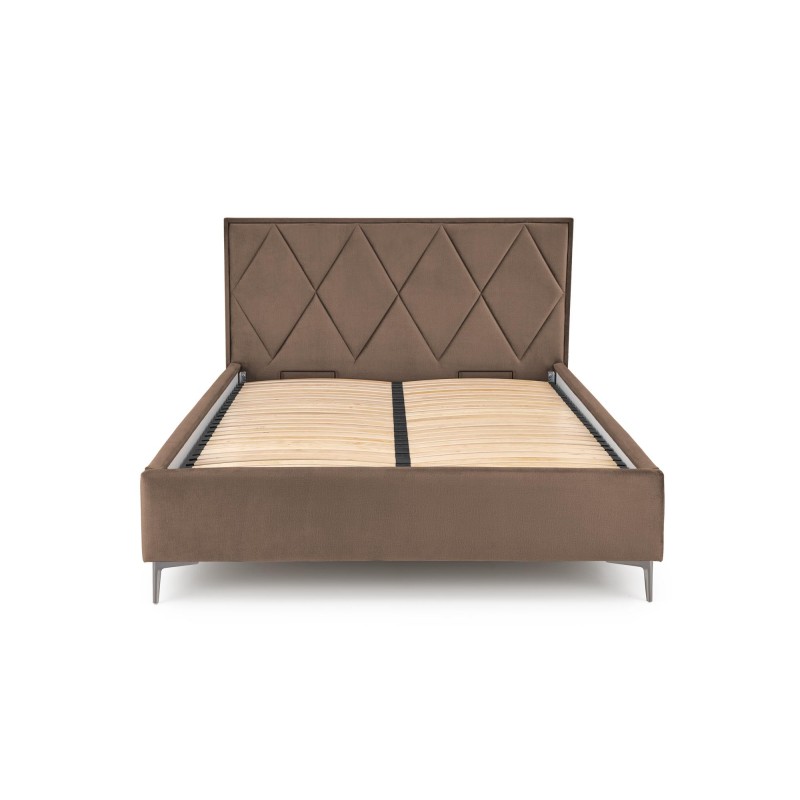 'MODULO W4 Bed 160 - Beige Headboard Upholstered in Monolith 09 Fabric' 'MODULO W4 Bed 160 - Beige Headboard Upholstered in Monolith 09 Fabric'