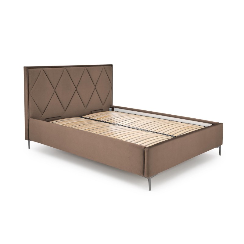 'MODULO W4 Bed 160 - Beige Headboard Upholstered in Monolith 09 Fabric' 'MODULO W4 Bed 160 - Beige Headboard Upholstered in Monolith 09 Fabric'