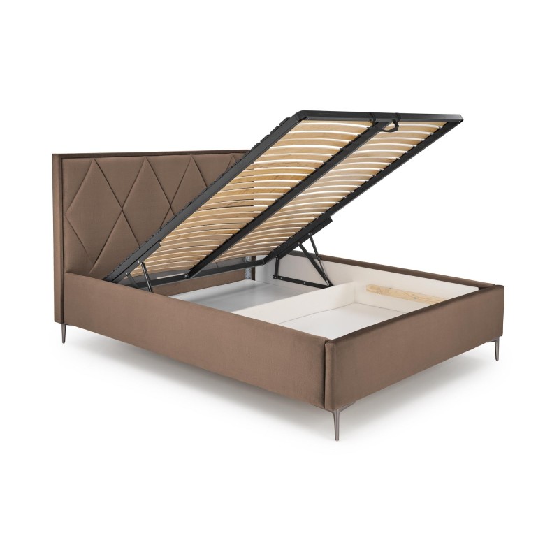 'MODULO W4 Bed 160 - Beige Headboard Upholstered in Monolith 09 Fabric' 'MODULO W4 Bed 160 - Beige Headboard Upholstered in Monolith 09 Fabric'