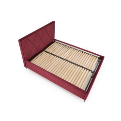 'MODULO W4 Bed 160 - Burgundy Headboard Monolith 59 Upholstery' 'MODULO W4 Bed 160 - Burgundy Headboard Monolith 59 Upholstery'