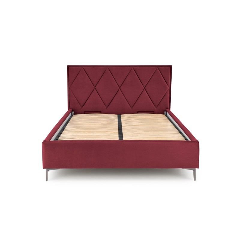 'MODULO W4 Bed 160 - Burgundy Headboard Monolith 59 Upholstery' 'MODULO W4 Bed 160 - Burgundy Headboard Monolith 59 Upholstery'