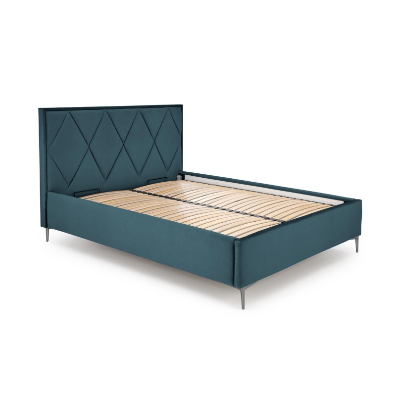 'MODULO W4 Bed 160 - Dark Green Headboard Monolith 37 Upholstery' 'MODULO W4 Bed 160 - Dark Green Headboard Monolith 37 Upholstery'