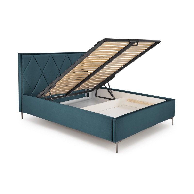 'MODULO W4 Bed 160 - Dark Green Headboard Monolith 37 Upholstery' 'MODULO W4 Bed 160 - Dark Green Headboard Monolith 37 Upholstery'