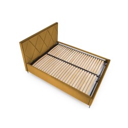 'MODULO W4 Bed 160 - Mustard Headboard Monolith 48 Upholstery' 'MODULO W4 Bed 160 - Mustard Headboard Monolith 48 Upholstery'