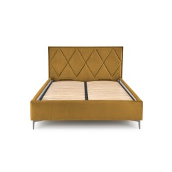 'MODULO W4 Bed 160 - Mustard Headboard Monolith 48 Upholstery' 'MODULO W4 Bed 160 - Mustard Headboard Monolith 48 Upholstery'