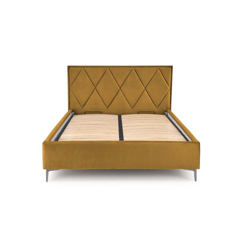 'MODULO W4 Bed 160 - Mustard Headboard Monolith 48 Upholstery' 'MODULO W4 Bed 160 - Mustard Headboard Monolith 48 Upholstery'