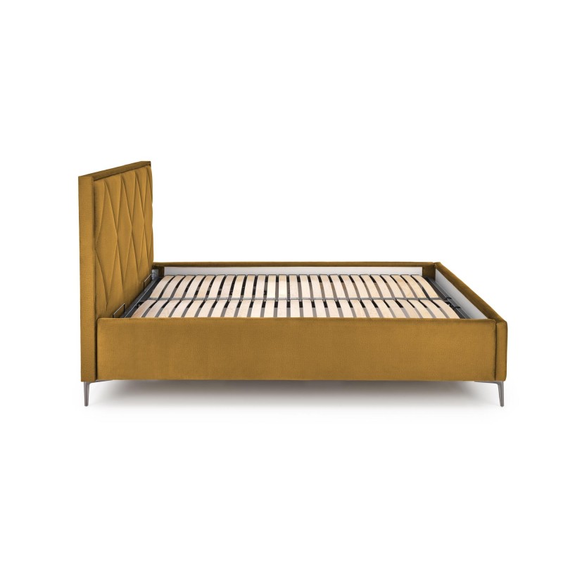 'MODULO W4 Bed 160 - Mustard Headboard Monolith 48 Upholstery' 'MODULO W4 Bed 160 - Mustard Headboard Monolith 48 Upholstery'
